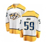 Men's Nashville Predators #59 Roman Josi Fanatics Branded White Away Breakaway Hockey Jersey