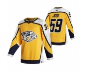 Men's Nashville Predators #59 Roman Josi Yellow 2020-21 Reverse Retro Alternate Hockey Jersey