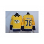 Men's Nashville Predators #76 P. K. Subban Yellow 2017-2018 adidas Hockey Stitched NHL Jersey