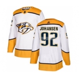 Men's Nashville Predators #92 Ryan Johansen White Road Stitched Hockey Jersey