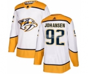 Men's Nashville Predators #92 Ryan Johansen White Road Stitched Hockey Jersey