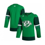 Men's Nashville Predators Blank 2020 St. Patrick's Day Stitched Hockey Jersey Green