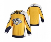 Men's Nashville Predators Blank Yellow 2020-21 Reverse Retro Alternate Hockey Jersey