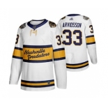 Men's Predators #33 Viktor Arvidsson White Authentic 2020 Winter Classic Stitched Hockey Jersey