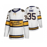 Men's Predators #35 Pekka Rinne White Authentic 2020 Winter Classic Stitched Hockey Jersey