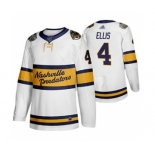 Men's Predators #4 Ryan Ellis White Authentic 2020 Winter Classic Stitched Hockey Jersey