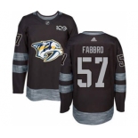 Men's Predators #57 Dante Fabbro Black 1917-2017 100th Anniversary Stitched Hockey Jersey