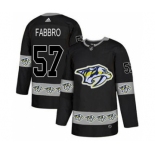 Men's Predators #57 Dante Fabbro Black Authentic Team Logo Fashion Stitched Hockey Jersey