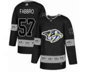 Men's Predators #57 Dante Fabbro Black Authentic Team Logo Fashion Stitched Hockey Jersey