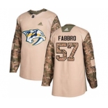 Men's Predators #57 Dante Fabbro Camo Authentic 2017 Veterans Day Stitched Hockey Jersey