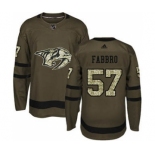 Men's Predators #57 Dante Fabbro Green Salute to Service Stitched Hockey Jersey