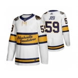 Men's Predators #59 Roman Josi White Authentic 2020 Winter Classic Stitched Hockey Jersey