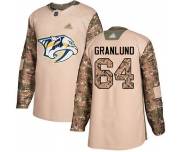 Men's Predators #64 Mikael Granlund Camo 2017 Veterans Day Stitched Hockey Jersey