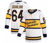 Men's Predators #64 Mikael Granlund White Authentic 2020 Winter Classic Stitched Hockey Jersey