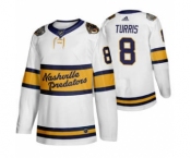 Men's Predators #8 Kyle Turris White 2020 Winter Classic Retro Authentic Hockey Jersey