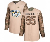 Men's Predators #95 Matt Duchene Camo 2017 Veterans Day Stitched Hockey Jersey