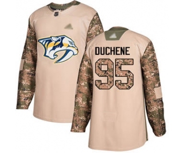 Men's Predators #95 Matt Duchene Camo 2017 Veterans Day Stitched Hockey Jersey