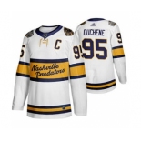 Men's Predators #95 Matt Duchene White Authentic 2020 Winter Classic Stitched Hockey Jersey