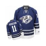 Men's Reebok Nashville Predators #11 Cody Hodgson Authentic Blue Third NHL Jersey