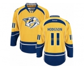 Men's Reebok Nashville Predators #11 Cody Hodgson Authentic Gold Home NHL Jersey