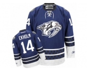 Men's Reebok Nashville Predators #14 Mattias Ekholm Authentic Blue Third NHL Jersey