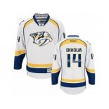 Men's Reebok Nashville Predators #14 Mattias Ekholm Authentic White Away NHL Jersey