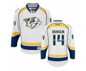 Men's Reebok Nashville Predators #14 Mattias Ekholm Authentic White Away NHL Jersey