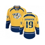 Men's Reebok Nashville Predators #19 Calle Jarnkrok Authentic Gold Home NHL Jersey