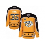 Men's Reebok Nashville Predators #35 Pekka Rinne Authentic Gold Home 2017 Stanley Cup Final NHL Jersey New Style