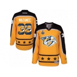 Men's Reebok Nashville Predators #39 Marek Mazanec Authentic Gold Home 2017 Stanley Cup Final NHL Jersey New Style