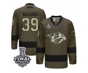 Men's Reebok Nashville Predators #39 Marek Mazanec Premier Green Salute to Service 2017 Stanley Cup Final NHL Jersey