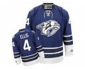 Men's Reebok Nashville Predators #4 Ryan Ellis Authentic Blue Third NHL Jersey