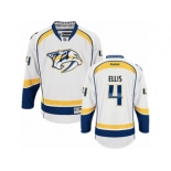 Men's Reebok Nashville Predators #4 Ryan Ellis Authentic White Away NHL Jersey