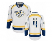 Men's Reebok Nashville Predators #4 Ryan Ellis Authentic White Away NHL Jersey