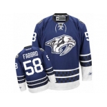 Men's Reebok Nashville Predators #58 Dante Fabbro Authentic Blue Third NHL Jersey