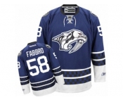 Men's Reebok Nashville Predators #58 Dante Fabbro Authentic Blue Third NHL Jersey