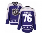 Men's Reebok Nashville Predators #76 P.K Subban Authentic Purple Central Division 2017 All-Star NHL Jersey