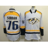 Men's Reebok Nashville Predators #76 P.K Subban Authentic White NHL Jersey