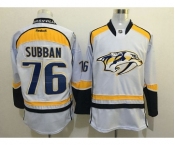 Men's Reebok Nashville Predators #76 P.K Subban Authentic White NHL Jersey