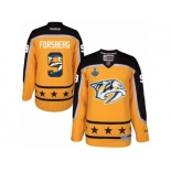 Men's Reebok Nashville Predators #9 Filip Forsberg Authentic Gold Home 2017 Stanley Cup Final NHL Jersey