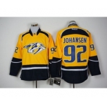 Men's Reebok Nashville Predators #92 Ryan Johansen Authentic Gold Home NHL Jersey