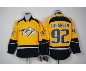 Men's Reebok Nashville Predators #92 Ryan Johansen Authentic Gold Home NHL Jersey