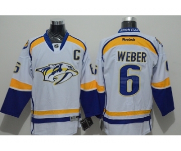 NHL Nashville Predators #6 Shea Weber White Jerseys