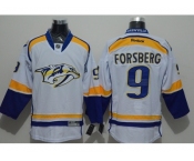 NHL Nashville Predators #9 Filip Forsberg White Jerseys