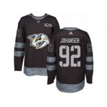 Nashville Predators #92 Ryan Johansen Black 1917-2017 100th Anniversary Stitched NHL Jersey