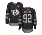 Nashville Predators #92 Ryan Johansen Black 1917-2017 100th Anniversary Stitched NHL Jersey