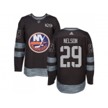 New York Islanders #29 Brock Nelson Black 1917-2017 100th Anniversary Stitched NHL Jersey