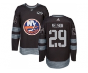 New York Islanders #29 Brock Nelson Black 1917-2017 100th Anniversary Stitched NHL Jersey