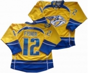 nhl Nashville Predators #12 Fisher Yellow