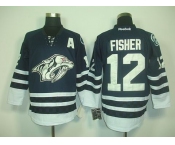 nhl jerseys nashville predators #12 fisher blue2011 new(A patch)